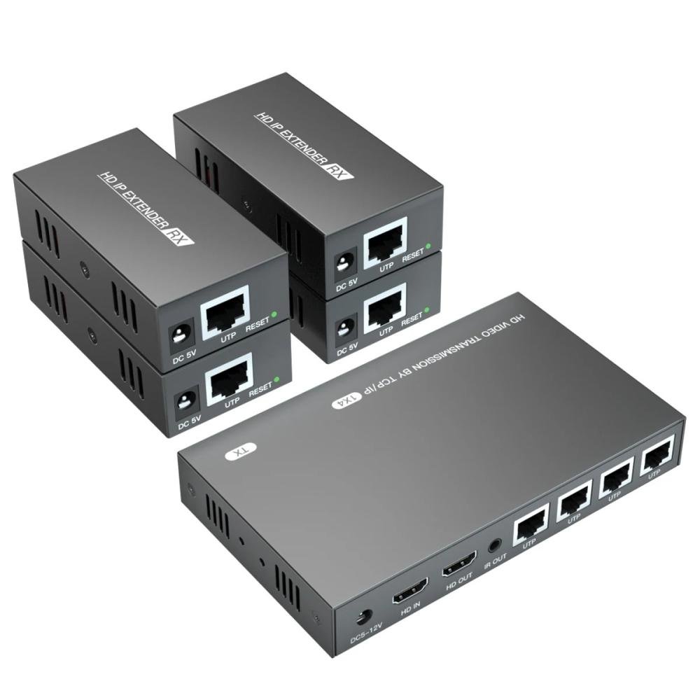200M 1x4 1x8 HDMI Extender Splitter Multiple Over Single Cable CAT6/7